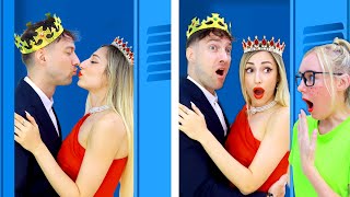 NERD VS POPULAR STUDENT AT PROM | WHO WILL BE PROM QUEEN FUNNY SITUATIONS