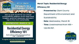 Residential Energy Efficiency 101