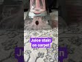 Juice stain on carpet - Cleaning Challenge #cleaning