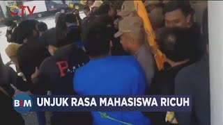 Paksa Masuk Kantor, Aksi Demo Ratusan Mahasiswa di Pemkab Lumajang Berlangsung Ricuh - BIM 21/09