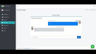 Customer Live Chat with Admin | customer portal | demo