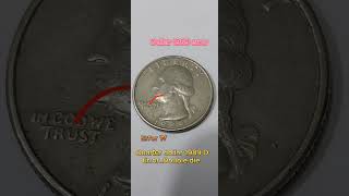 Quarter dollar 1989 D error. Double die, value $1,600. World coin info