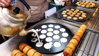 한 번에 100개씩 구워 하루 수천개씩 팔리는 겉바속촉 국화빵, Amazing skills of making chrysanthemum bread, Korean street food