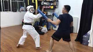 【Karate 空手道訓練】Foam Stick for Head Movement Training