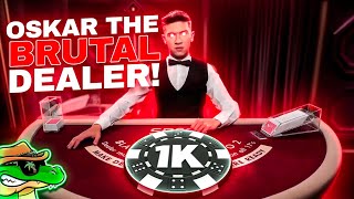 Oskar the Brutal Blackjack Dealer! - Daily Blackjack #136