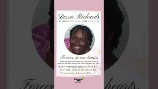 Desrie Richards | Funeral Announcement #ObituariesSVG #Obituaries #SVG