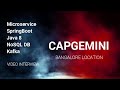 Capgemini | Java spring boot microservice | Technical Interview | Round 1