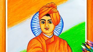 Swami Vivekananda Drawing|How To Draw Swami Vivekananda Face Step By Step|Easy National Youth Day
