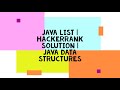 JAVA LIST | HACKERRANK SOLUTION | JAVA DATA STRUCTURES