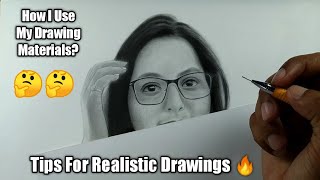 TIPS FOR REALISTIC DRAWING🔥| Realistic Drawing Process | How To Use Drawing Materials