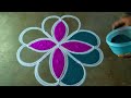 diwali 2024🌻simple festival flowers kolam 5*1🌻diwali diya traditional pandaga muggulu design