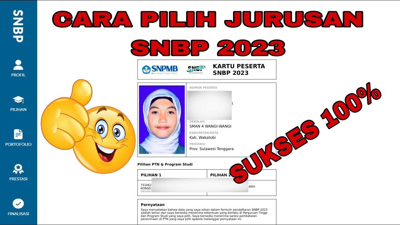 TUTORIAL CARA PILIH JURUSAN SNBP TAHUN 2023 - YouTube