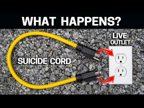 What happens if you plug an extension cord into itself?
