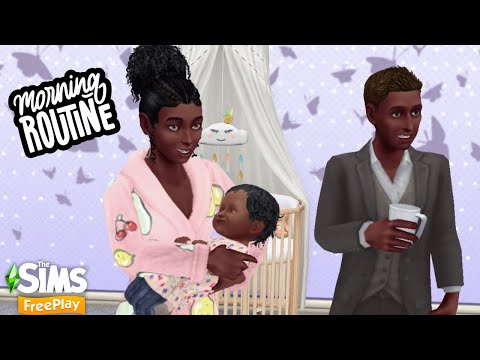 Los Sims Juego libre | Rutina matutina con un bebé recién nacido