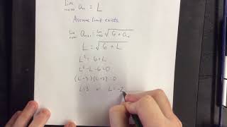 Convergence of a recursively defined sequence
