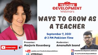 Ways to Grow As a Teacher | Marjorie Rosenberg