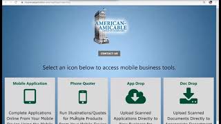 American Amicable Website setup & E-app demo