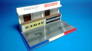 Diorama Le Mans Box Clàssic. 1/32 scale. To expose slot cars