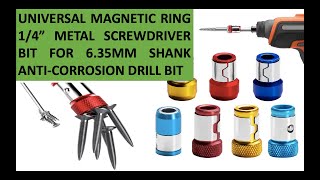 ✅Universal Magnetic Ring 1 4 Inch Full Metal Screwdriver Bit Magnetic Ring