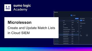Microlesson: Create and Update Match Lists in Cloud SIEM