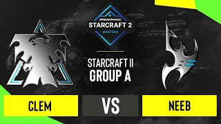 SC2 - Clem vs. Neeb - DH Masters: Winter 2020 - Group A - Season Finals