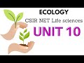 CSIR NET life science unit 10 ecology