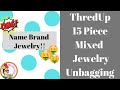 THREDUP RESCUE 15 PIECE | JEWELRY UNBOXING | Flip for Ebay | Brighton | J.Crew