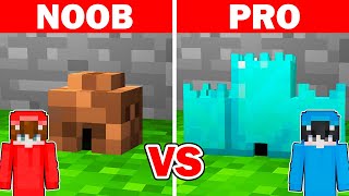 Minecraft NOOB vs PRO: La BASE MÁS DIMINUTA en RETO DE CONSTRUCCIÓN