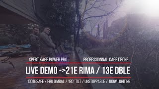 Live demo of the capabilities of the Xpert Kage Power Pro cage drone to the 21st RIMA and 13th DBLE