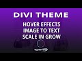 Divi Theme Hover Effects Image To Text Scale In Grow 👈