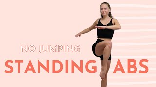 STANDING ABS WORKOUT | 8 Minutes No Jumping + No Equipment