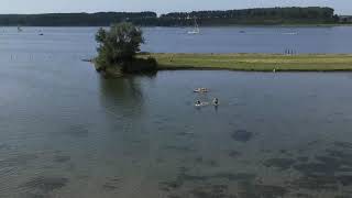 Veerse Meer, Zeeland bij de Restaurand De Meerkoet - aerial view with drone