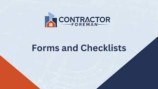 Creating Forms & Checklists with Contractor Foreman (Part 1)