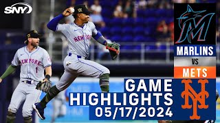 Mets vs Marlins (5/17/2024) | NY Mets Highlights | SNY