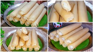 মিহিকৈ নাৰিকল দি বনোৱা Patishapta পিঠা ৰেচিপি/Patishapta pitha recipe in Assamese