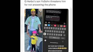 G-Herbo's son Threatens him 😂 #shorts