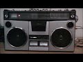 recording test demonstration on sanyo boombox