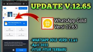 Update WhatsApp Gold V12.65 April 2022