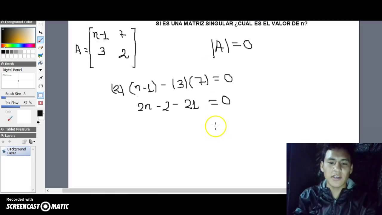 Matriz Singular Ejercicio Resuelto - YouTube