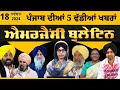 Emergency News 18 Nov 2024 | Punjabi News Today । ਅੱਜ ਦੀਆਂ 05 ਵੱਡੀਆਂ ਖ਼ਬਰਾਂ | THE KHALAS TV