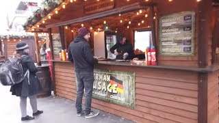 German Sausage Bratwurst at Leicester Christmas Market