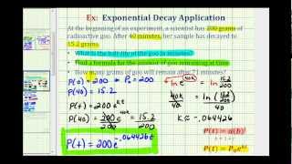 Exponential Decay App with Logs (y=ae^(kt)) - Find Half Life