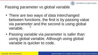 5. Function (Variable Scope)