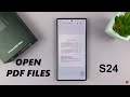 How To Open PDF Files On Samsung Galaxy S24 / S24 Ultra