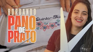 Como BORDAR PANO DE PRATO || Free Hand Bordados