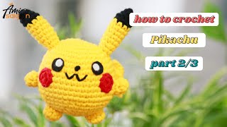 #048 | Amigurumi Pikachu Free Pattern (2/3) | How To Crochet Amigurumi Pokémon | @AmivuiStudio