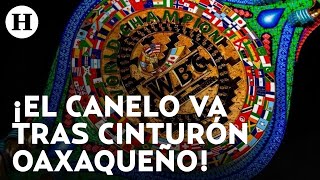 Artesanos oaxaqueños intervienen el Cinturón Guerrero Jaguar Zapoteco, será entregado en Las Vegas