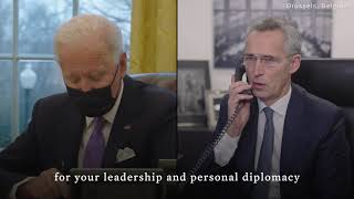 President Biden Speaks With NATO Sec. Gen. Stoltenberg