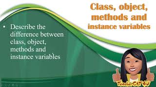 Introduction to programming Topic 4: Class, Object, Methods, Variables Instance (TAGALOG)