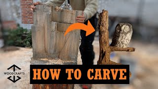 Chainsaw Carving a Boreal Owl - How To